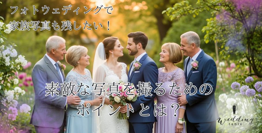 フォトウェディングで家族写真も残したい！素敵な写真を撮るためのポイントとは？