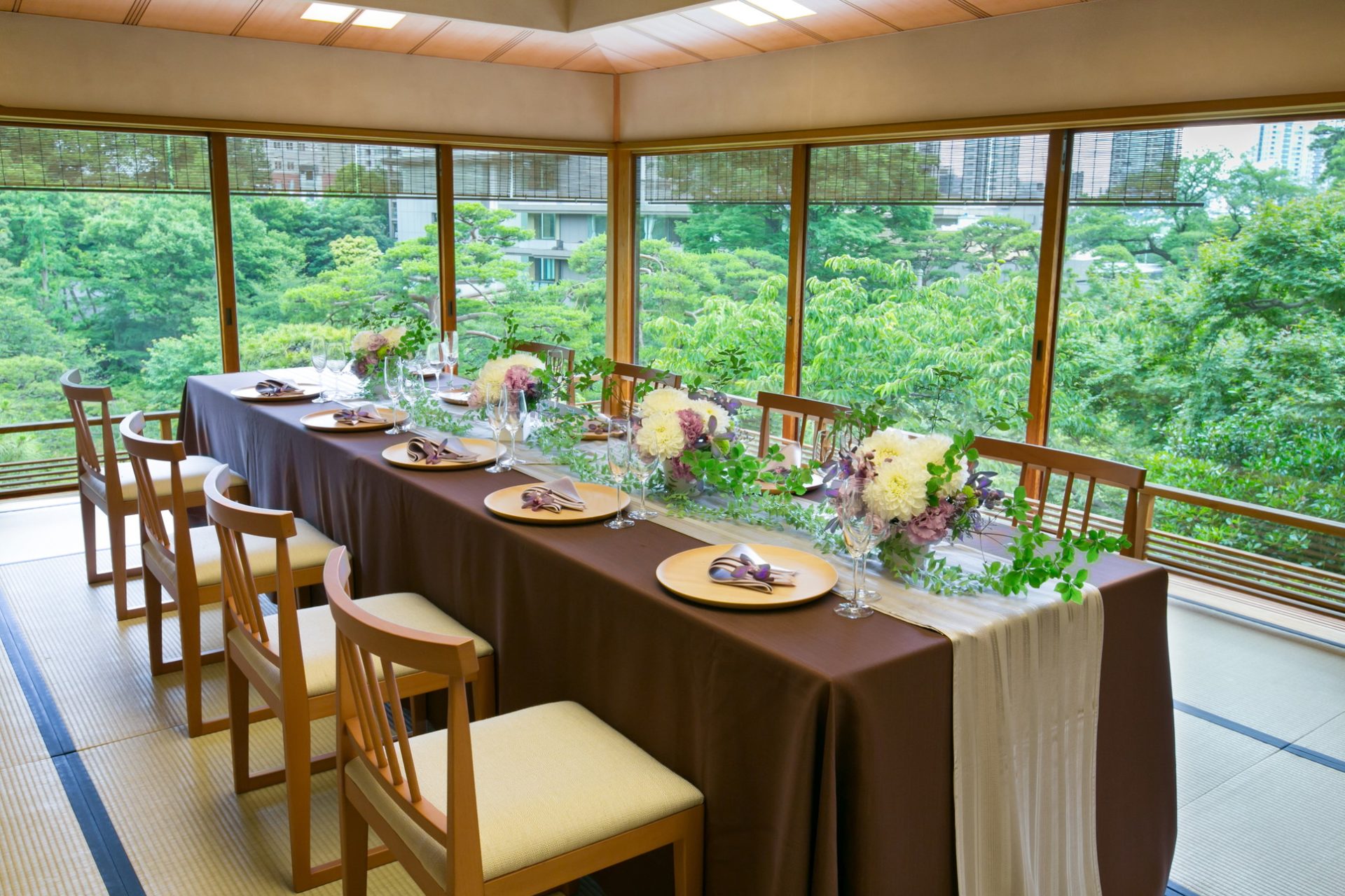 八芳園 料亭 壺中庵 Wedding Table ウェディングテーブル