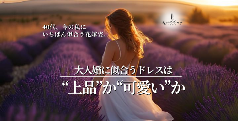 40代花嫁のドレス選び完全ガイド｜クラシカル派？それとも大人可愛い派？