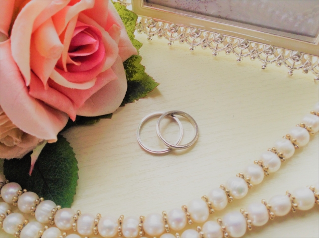 結婚指輪とネックレス