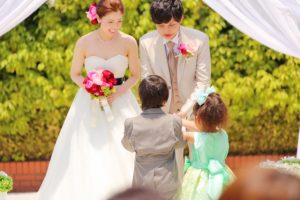 子供と一緒の結婚式